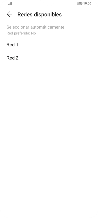 Pulsa la red deseada. Pulsa la red deseada.