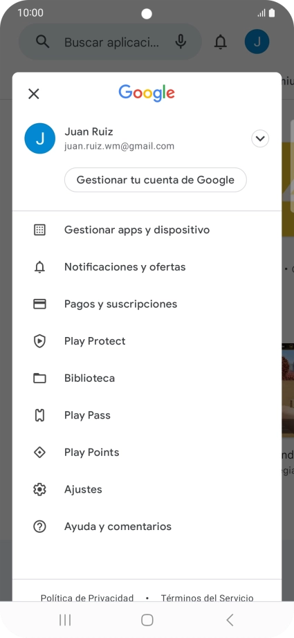 Pulsa Gestionar apps y dispositivo. Pulsa Gestionar apps y dispositivo.