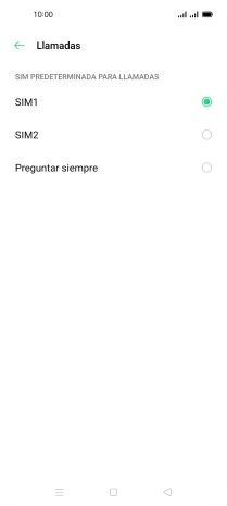 Pulsa el ajuste deseado. Pulsa el ajuste deseado.