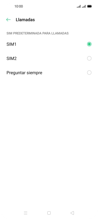 Pulsa el ajuste deseado. Pulsa el ajuste deseado.