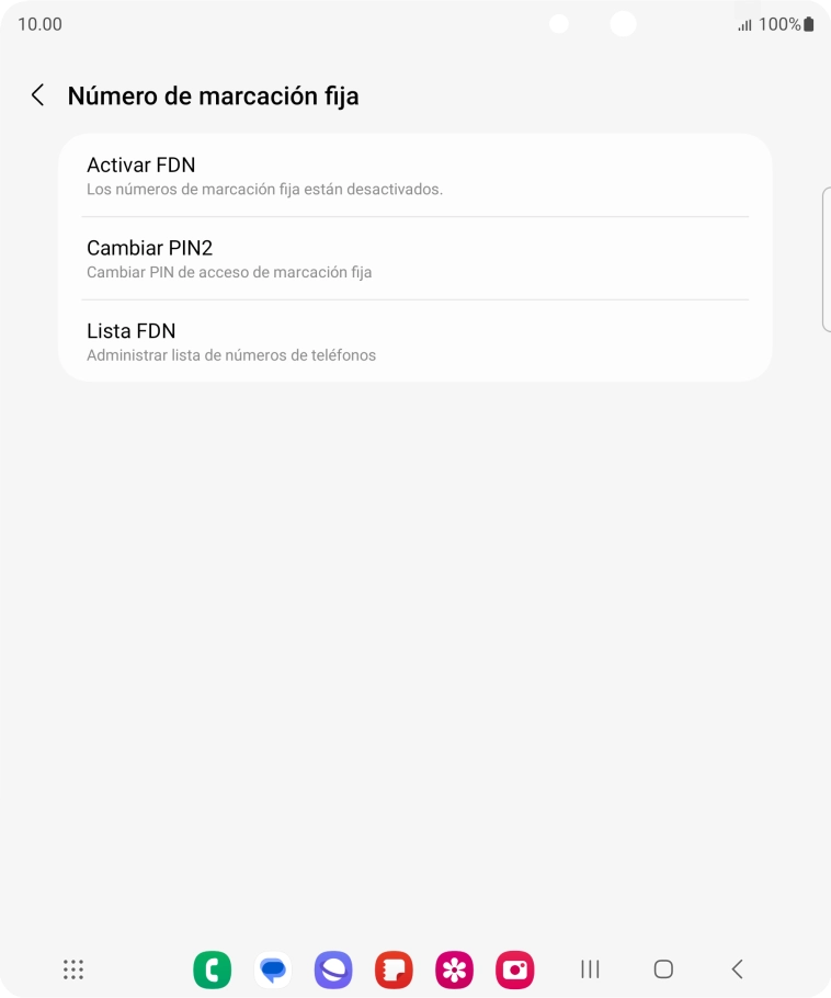 Pulsa Activar FDN. Pulsa Activar FDN.