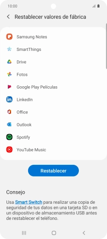 Pulsa Restablecer. Pulsa Restablecer.