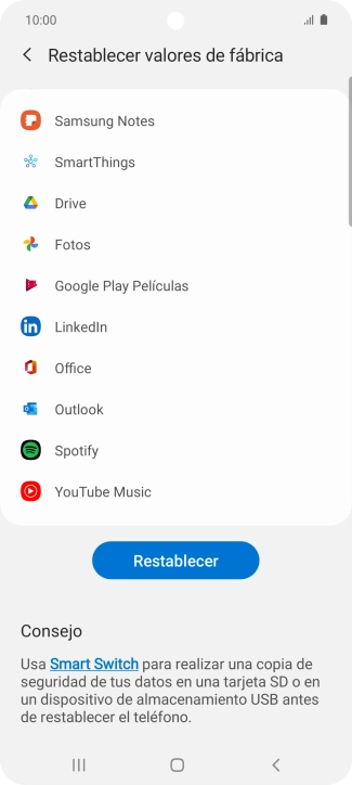 Pulsa Restablecer. Pulsa Restablecer.