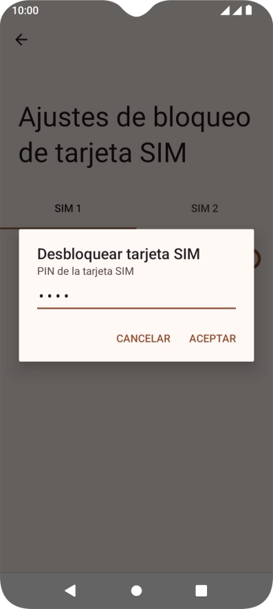 Introduce tu código PIN y pulsa ACEPTAR. Introduce tu código PIN y pulsa ACEPTAR.