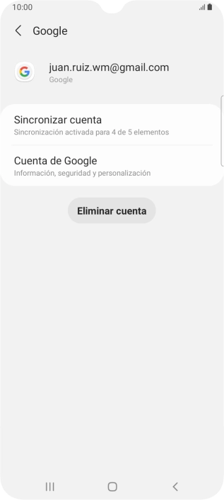Pulsa Sincronizar cuenta. Pulsa Sincronizar cuenta.