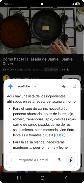 La respuesta de Gemini a tu pregunta se visualiza ahora en la pantalla. La respuesta de Gemini a tu pregunta se visualiza ahora en la pantalla.