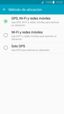 Si seleccionas GPS, Wi-Fi y redes móviles, el teléfono podrá encontrar tu posición exacta con ayuda de los satélites GPS, la red móvil y una red wifi cercana. El GPS por satélite requiere vista libre al cielo. Si seleccionas GPS, Wi-Fi y redes móviles, el teléfono podrá encontrar tu posición exacta con ayuda de los satélites GPS, la red móvil y una red wifi cercana. El GPS por satélite requiere vista libre al cielo.