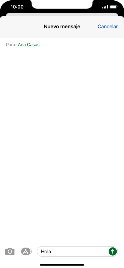 Pulsa el icono de enviar. Pulsa el icono de enviar.