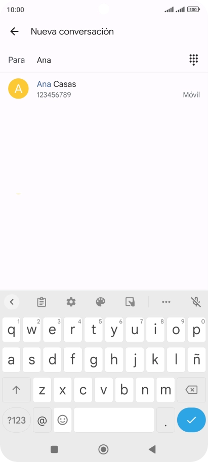 Pulsa el contacto deseado. Pulsa el contacto deseado.