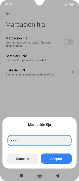 Introduce el código PIN2 y pulsa Aceptar. Introduce el código PIN2 y pulsa Aceptar.