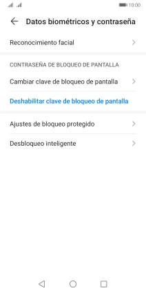 Pulsa Deshabilitar clave de bloqueo de pantalla. Pulsa Deshabilitar clave de bloqueo de pantalla.