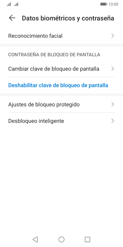 Pulsa Deshabilitar clave de bloqueo de pantalla. Pulsa Deshabilitar clave de bloqueo de pantalla.