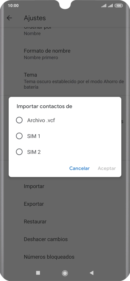 Pulsa la tarjeta SIM deseada. Pulsa la tarjeta SIM deseada.