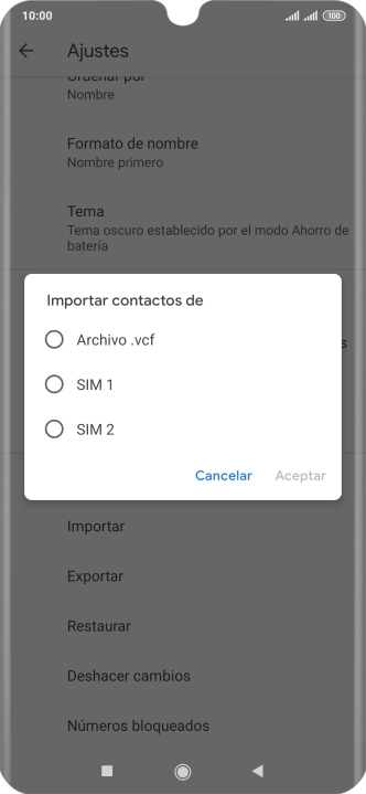 Pulsa la tarjeta SIM deseada. Pulsa la tarjeta SIM deseada.