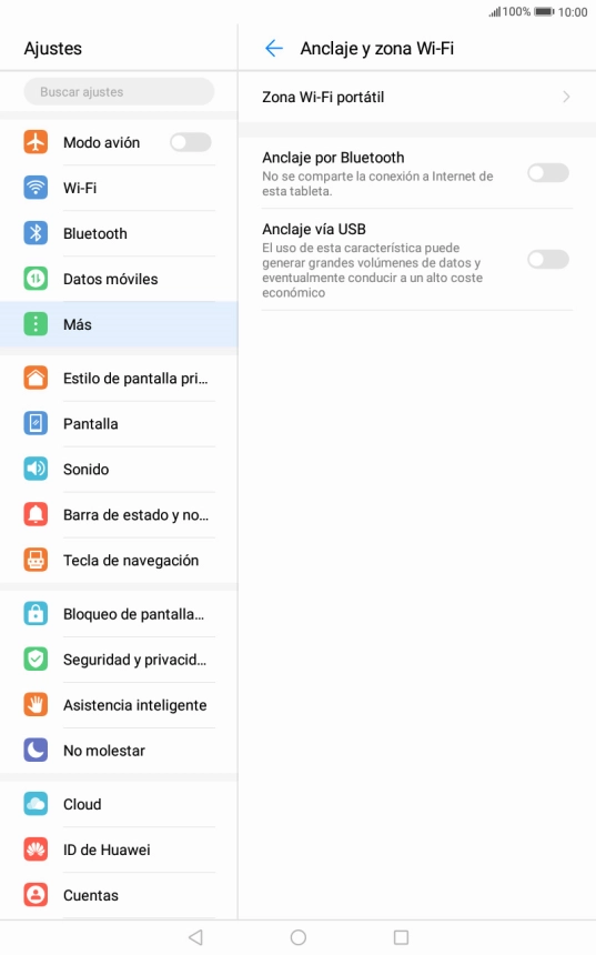 Pulsa Zona Wi-Fi portátil. Pulsa Zona Wi-Fi portátil.