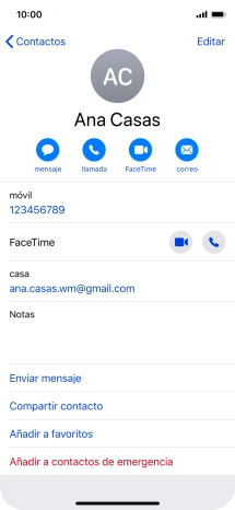 Pulsa el número de teléfono deseado. Pulsa el número de teléfono deseado.