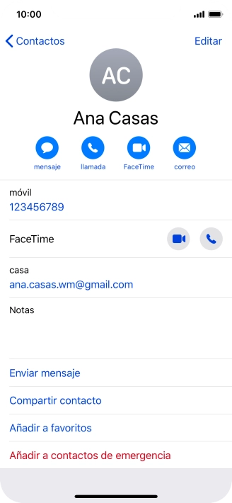 Pulsa el número de teléfono deseado. Pulsa el número de teléfono deseado.