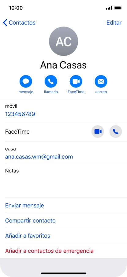 Pulsa el número de teléfono deseado. Pulsa el número de teléfono deseado.