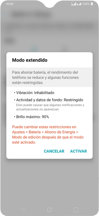 Pulsa ACTIVAR para activar la función. Pulsa ACTIVAR para activar la función.