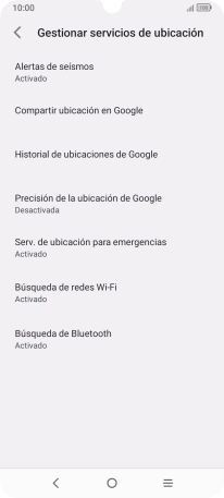 Pulsa Precisión de la ubicación de Google. Pulsa Precisión de la ubicación de Google.