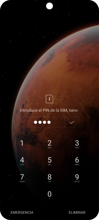 Si lo solicita el teléfono, introduce el código PIN y pulsa el icono de aceptar. Si lo solicita el teléfono, introduce el código PIN y pulsa el icono de aceptar.