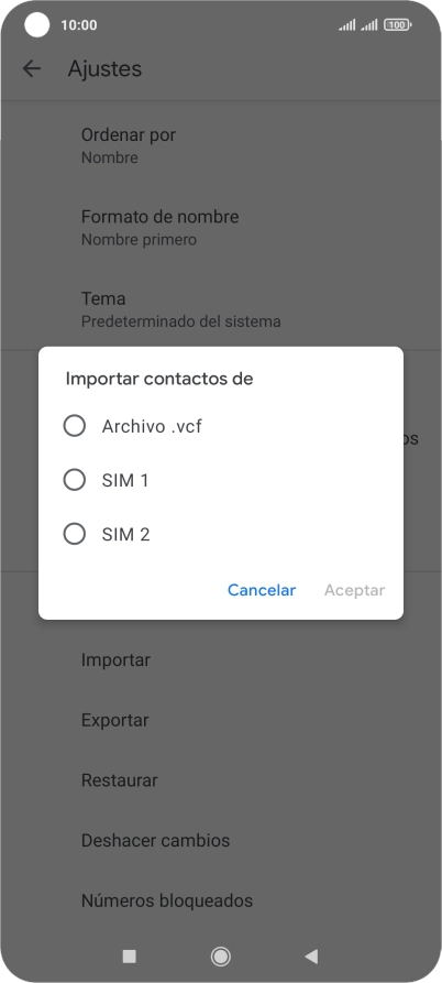 Pulsa la tarjeta SIM deseada. Pulsa la tarjeta SIM deseada.