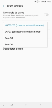 Pulsa el tipo de red deseado. Pulsa el tipo de red deseado.
