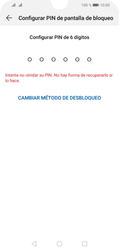 Pulsa CAMBIAR MÉTODO DE DESBLOQUEO. Pulsa CAMBIAR MÉTODO DE DESBLOQUEO.