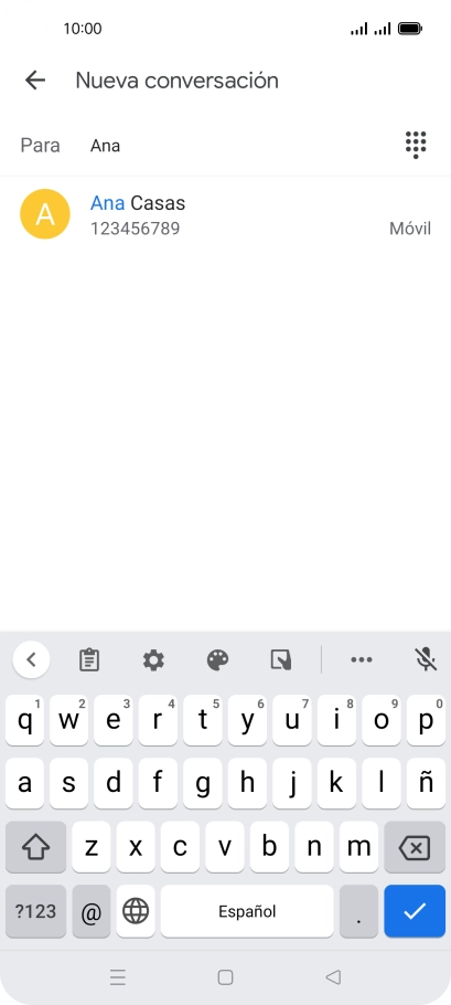 Pulsa el contacto deseado. Pulsa el contacto deseado.