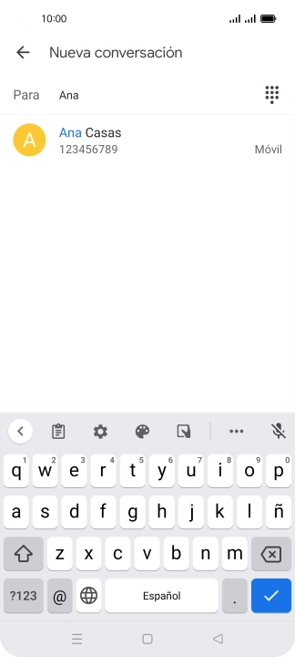 Pulsa el contacto deseado. Pulsa el contacto deseado.