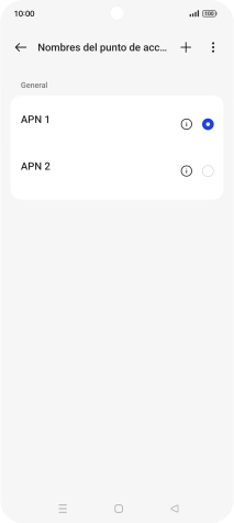 Pulsa en el campo junto a la conexión de datos para activarla. Pulsa en el campo junto a la conexión de datos para activarla.