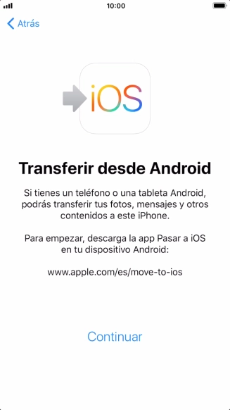 Para transferir contenido a tu teléfono, tienes que haber instalado la app Para transferir contenido a tu teléfono, tienes que haber instalado la app