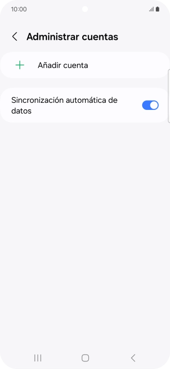 Pulsa Añadir cuenta. Pulsa Añadir cuenta.