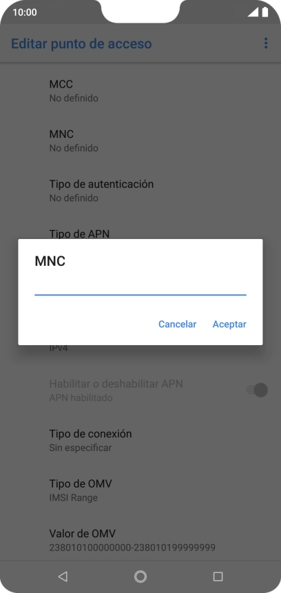 Introduce 01 y pulsa Aceptar. Introduce 01 y pulsa Aceptar.
