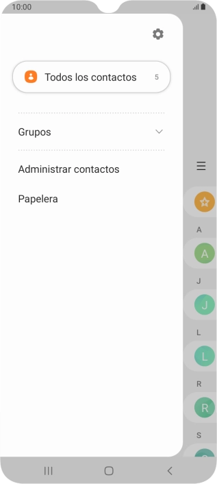 Pulsa Administrar contactos. Pulsa Administrar contactos.