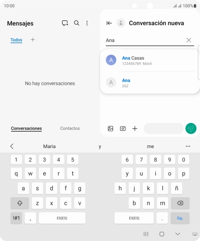 Pulsa el contacto deseado. Pulsa el contacto deseado.