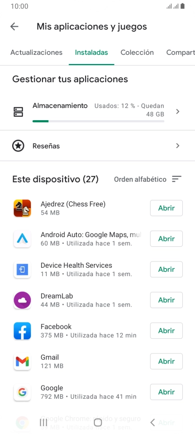 Pulsa la app deseada. Pulsa la app deseada.