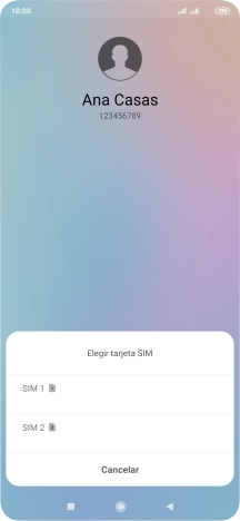 Pulsa la tarjeta SIM deseada. Pulsa la tarjeta SIM deseada.