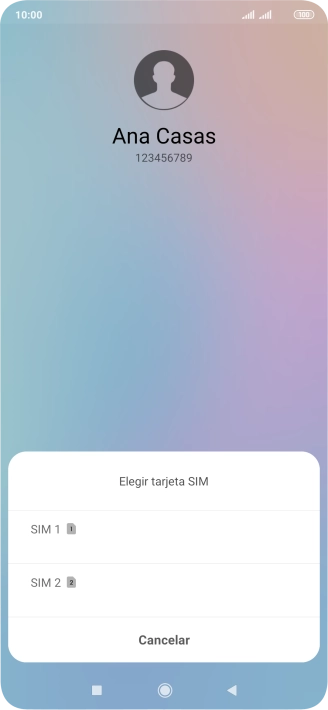 Pulsa la tarjeta SIM deseada. Pulsa la tarjeta SIM deseada.