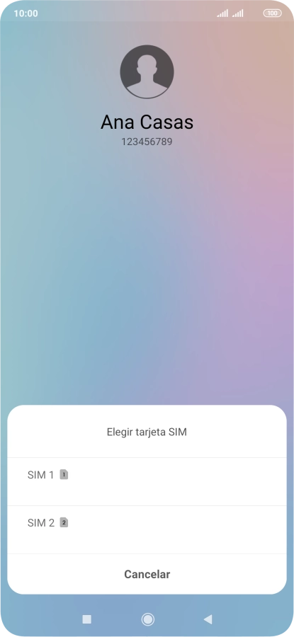 Pulsa la tarjeta SIM deseada. Pulsa la tarjeta SIM deseada.