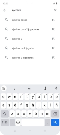 Introduce el nombre del tema o de la app y pulsa el icono de búsqueda. Introduce el nombre del tema o de la app y pulsa el icono de búsqueda.