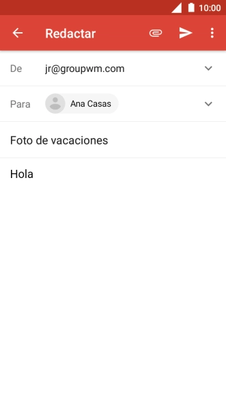 Pulsa el icono de anexos. Pulsa el icono de anexos.