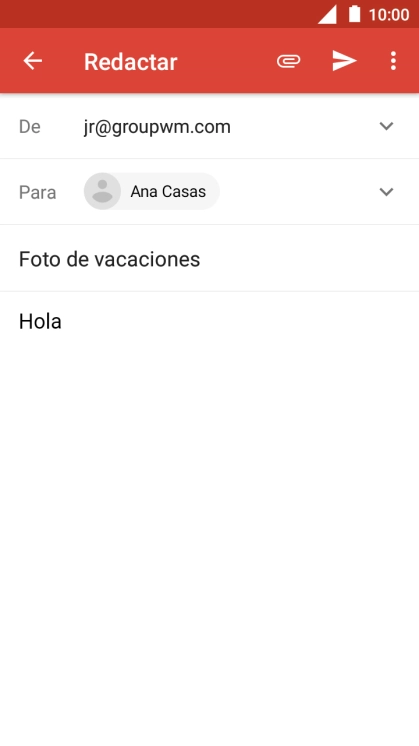 Pulsa el icono de anexos. Pulsa el icono de anexos.