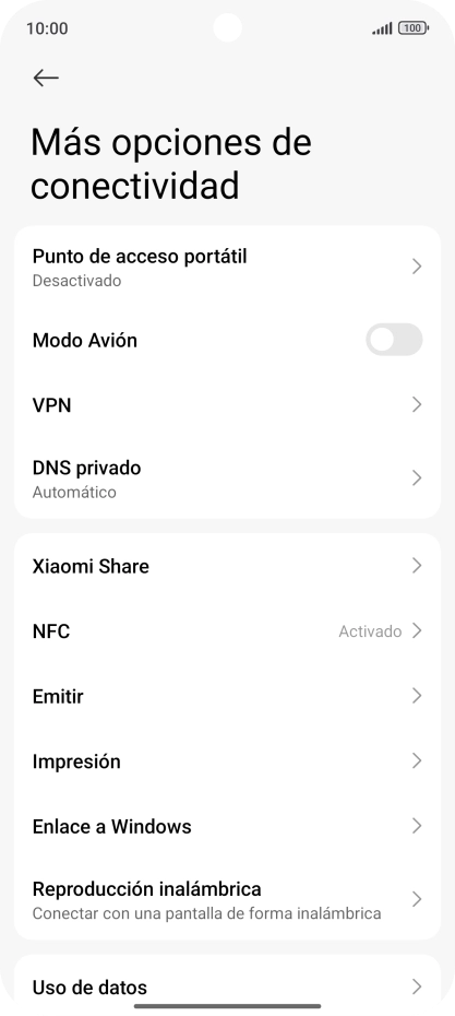 Pulsa Punto de acceso portátil. Pulsa Punto de acceso portátil.