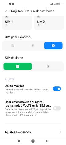 Pulsa Ajustes avanzados. Pulsa Ajustes avanzados.