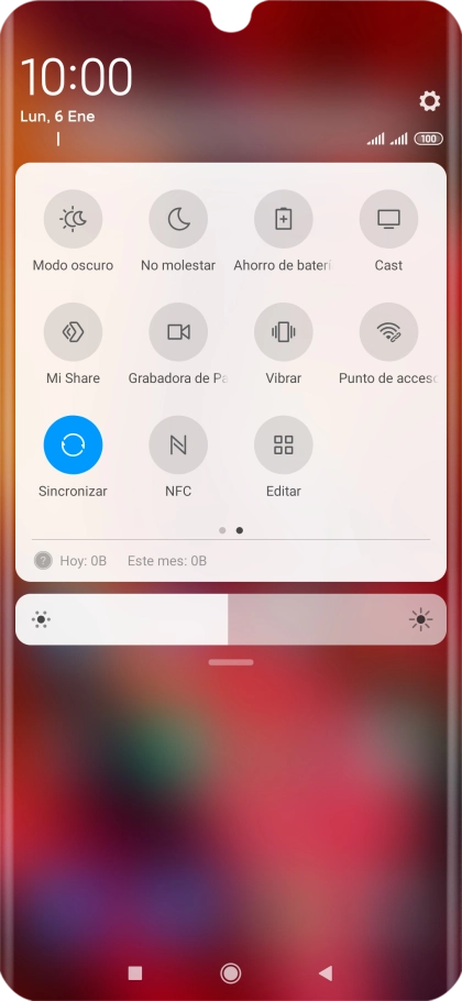 Pulsa Ahorro de batería para activar la función. Pulsa Ahorro de batería para activar la función.