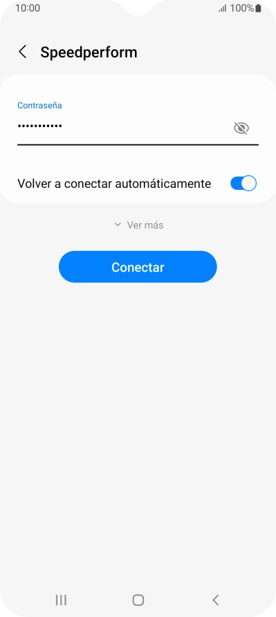 Introduce la contraseña de la red wifi y pulsa Conectar. Introduce la contraseña de la red wifi y pulsa Conectar.