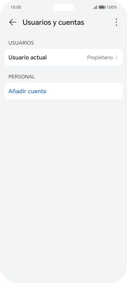 Pulsa Añadir cuenta. Pulsa Añadir cuenta.