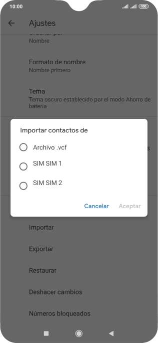 Pulsa la tarjeta SIM deseada. Pulsa la tarjeta SIM deseada.