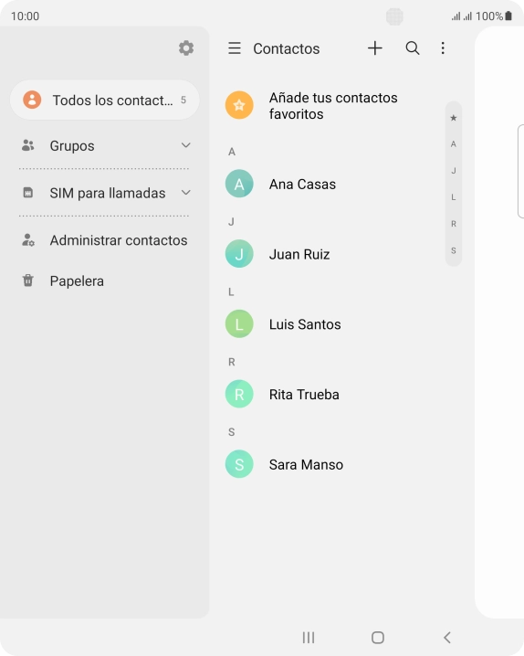 Pulsa Administrar contactos. Pulsa Administrar contactos.